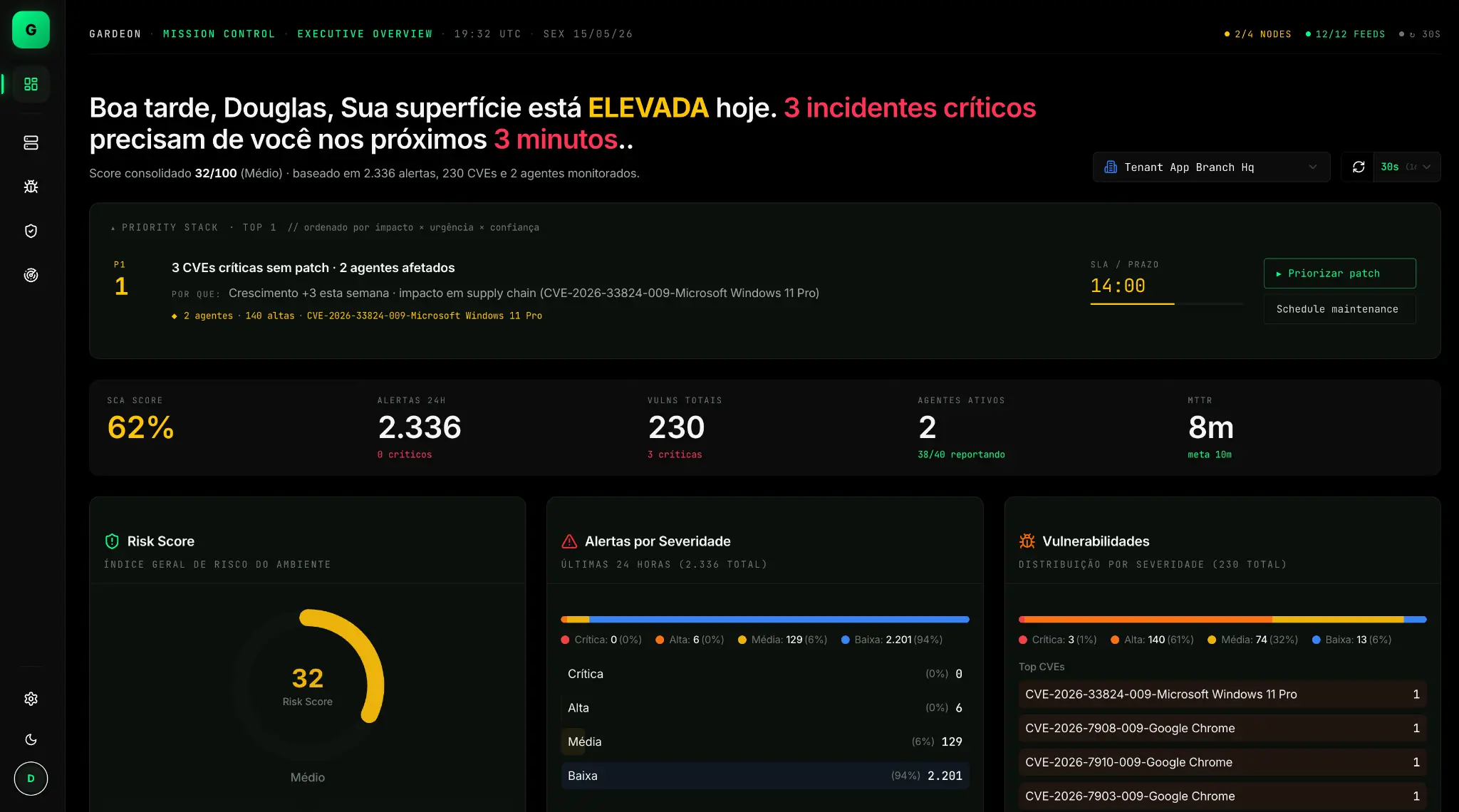 Dashboard Vanelos
